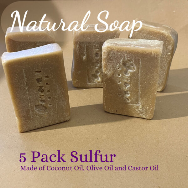 5 Pack Sulfur Soap Made Naturally