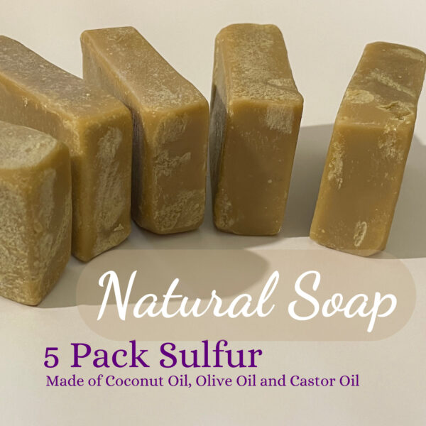 5 Pack Sulfur Soap Made Naturally