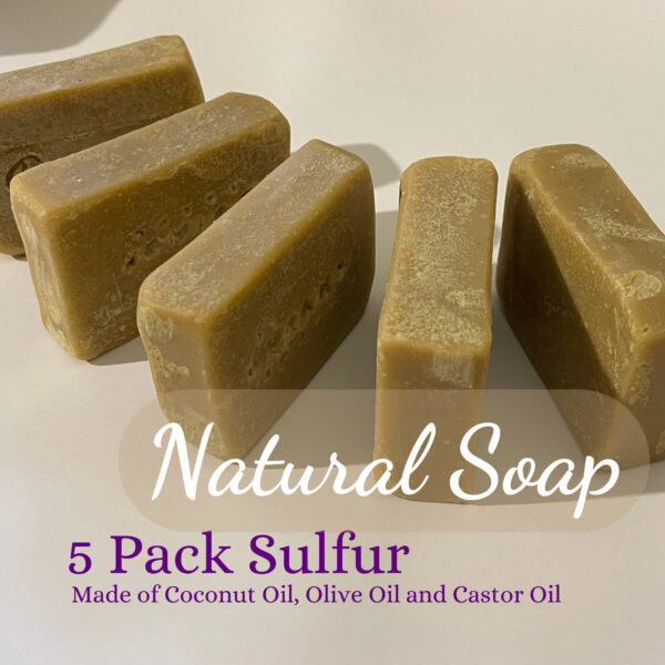 5 Pack Sulfur Soap Made Naturally