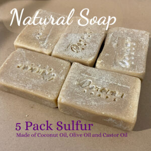 5 Pack Sulfur Soap Made Naturally