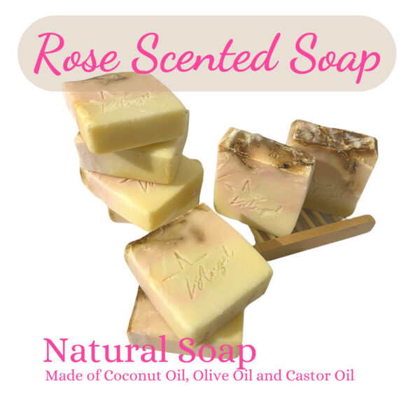 Gentle Rose Scented Soap - Handcrafted Bliss for Your Daily Routine - 2 Sizes Available