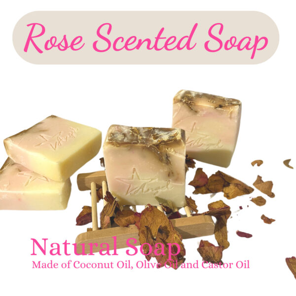 Gentle Rose Scented Soap - Handcrafted Bliss for Your Daily Routine - 2 Sizes Available
