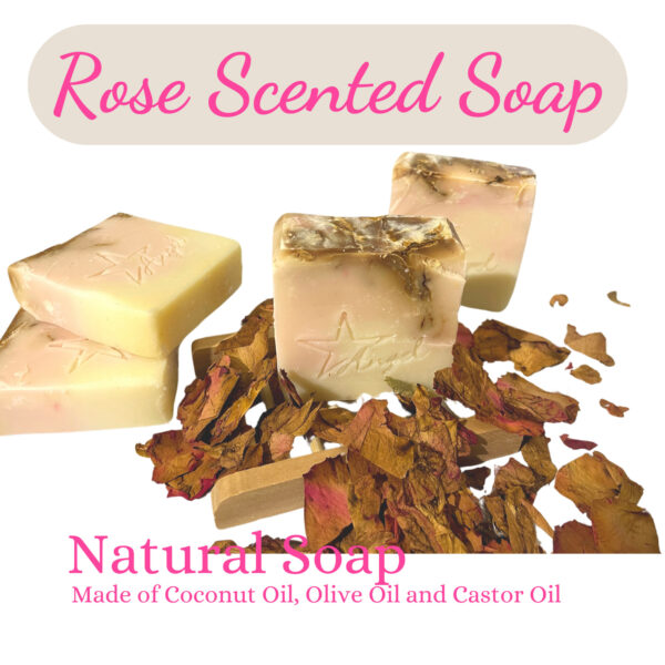 Gentle Rose Scented Soap - Handcrafted Bliss for Your Daily Routine - 2 Sizes Available