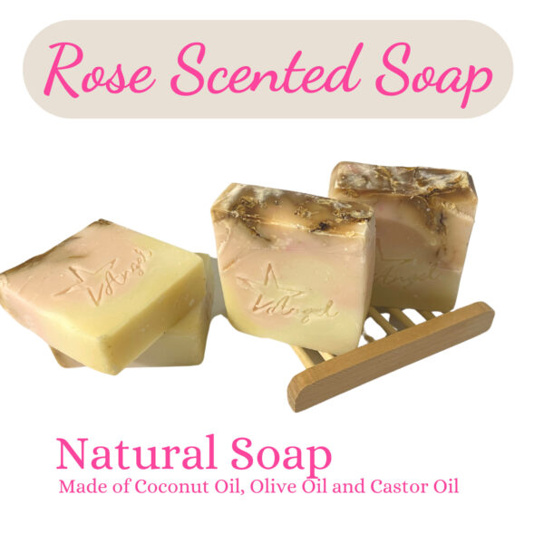 Gentle Rose Scented Soap - Handcrafted Bliss for Your Daily Routine - 2 Sizes Available