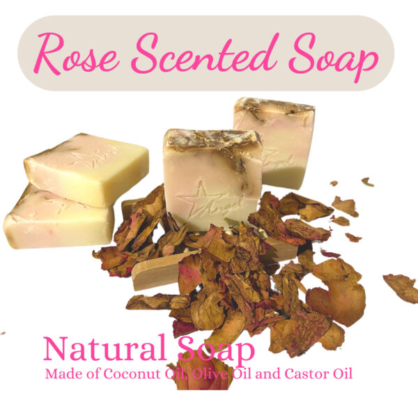 Gentle Rose Scented Soap - Handcrafted Bliss for Your Daily Routine - 2 Sizes Available